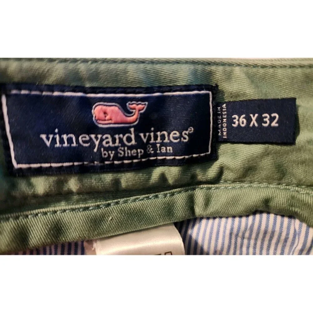 Vineyard Vines Pants Men 36X27 Green Chino Club Classic Preppy Retro